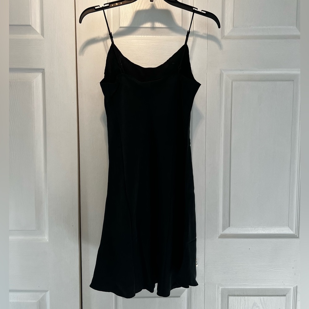 J. Crew Gwen cupro-blend mini slip dress, size 2, Black
